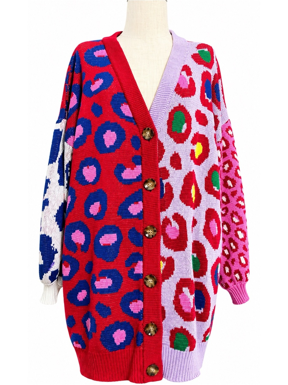Farm Rio Leopard Pop Cardigan XS